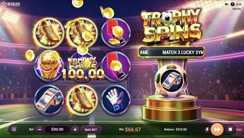 Trophy Spins World Cup 26 - pago de multiplicadores en Baller Bonus
